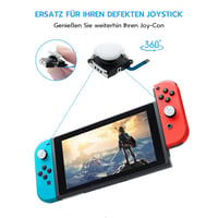 Set de înlocuire joystick analogic 3D Tolesum pentru controller Nintendo Switch / Switch Lite / Switch OLED, cu unelte de reparare, alb 6