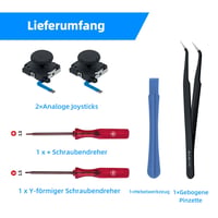 Set de înlocuire joystick analogic 3D Tolesum pentru Nintendo Switch / Switch OLED Joy-Con / Switch Lite, cu capace pentru stick și set de instrumente de reparație, Negru 5