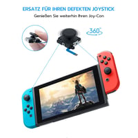 Set de înlocuire joystick analogic 3D Tolesum pentru Nintendo Switch / Switch OLED Joy-Con / Switch Lite, cu capace pentru stick și set de instrumente de reparație, Negru 6