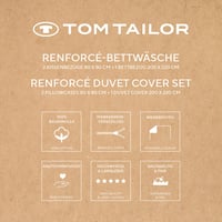 Obliečky TOM TAILOR Bold Stripes Renforcé, 2x 80x80 cm + 200x220 cm, 100% bavlna, modro-béžové (Dark Navy a Sunny Sand), s obojstranným motívom 6