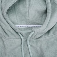 Poncho de surf unisex TOM TAILOR, mărime S-M, 100% bumbac frotir, poncho de baie cu glugă și buzunare frontale, turcoaz (Fresh Sage) 2