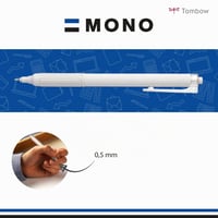 Guľôčkové pero Tombow MONO Graph Lite biele - precízny ihlový hrot, plynulé písanie, ergonomická úchopová časť [BC-MGLE45-R15] 2
