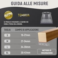 TOMHUA Silikónové chrániče na nohy stoličky, štvorcové, 36 ks, priehľadné, proti poškriabaniu, tiché (19-27 mm) 2