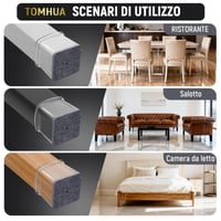 TOMHUA Silikónové chrániče na nohy stoličky, štvorcové, 36 ks, priehľadné, proti poškriabaniu, tiché (19-27 mm) 6