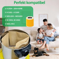 Set 10 saci aspirator Tomkity și 2 filtre pentru aspiratoare Karcher WD3, WD3P, MV3, MV3P 6