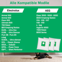 Tomkity porzsák Swirl PH86 porszívóhoz, AEG / Electrolux kompatibilis - 15 db 3