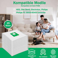 Tomkity porzsák Swirl PH86 porszívóhoz, AEG / Electrolux kompatibilis - 15 db 7