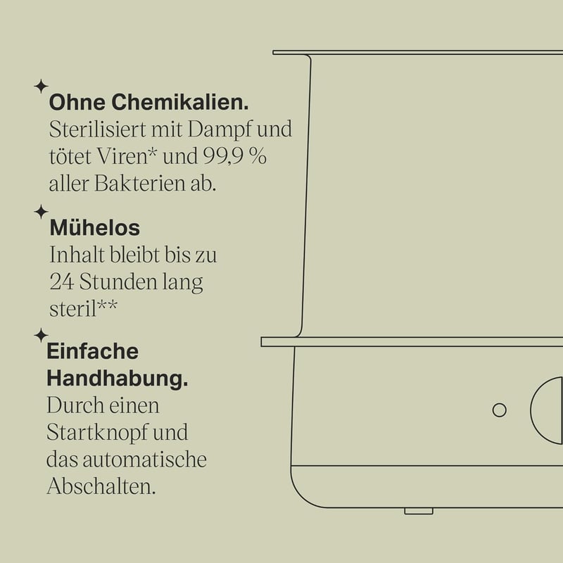 Tommee Tippee Advanced Super-Steam elektromos sterilizáló 6 üveghez, kémiai mentes