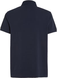 Tricou polo pentru bărbați Tommy Hilfiger Core 1985 cu mânecă scurtă, croială Regular Fit - albastru Desert Sky - mărimea XL 7