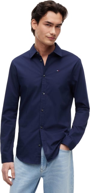 Košeľa Tommy Jeans Original Stretch - čierna - veľkosť M