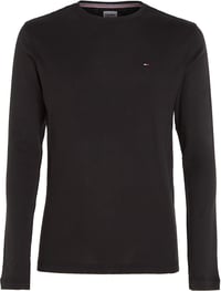 Pánske tričko s dlhým rukávom Tommy Jeans TJM Original Rib – čierne (Tommy Black) – veľkosť L 6