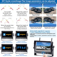 Tomoia Vezeték nélküli Tolatókamera WiFi 7" LCD Monitor DVR Kamiónhoz 4