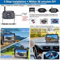 Tomoia Vezeték nélküli Tolatókamera WiFi 7" LCD Monitor DVR Kamiónhoz 2