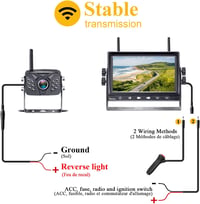 Tomoia Vezeték nélküli Tolatókamera WiFi 7" LCD Monitor DVR Kamiónhoz 9