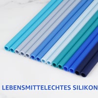 Tomorotec 15 kom. višekratnih silikonskih slamki za Stanley čaše, 31 cm, s 2 četke za čišćenje, za čaše od 40oz/30oz/20oz, bez BPA, perivo u perilici posuđa, morske boje 2