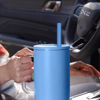 Tomorotec 15 kom. višekratnih silikonskih slamki za Stanley čaše, 31 cm, s 2 četke za čišćenje, za čaše od 40oz/30oz/20oz, bez BPA, perivo u perilici posuđa, morske boje 5