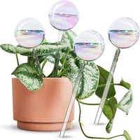 Tomorotec 4 db Öntöző Gömb Szivárványos Színátmenet Üveg Automatikus Növény Öntözőrendszer - Iridescent 4 Pack 1