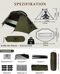 TOMOUNT 1 személyes ultralight sátor 4 évszakos vízálló kupola kemping sátor 8