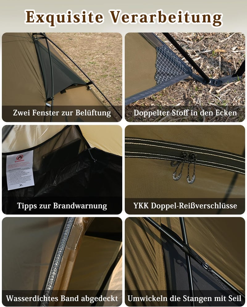 TOMOUNT 1 személyes ultralight sátor 4 évszakos vízálló kupola kemping sátor