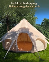 TOMOUNT 8 személyes tipi sátor vászon glamping családi kemping jurtazelt - Tarpaulin cover 3