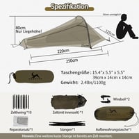 TOMOUNT Ultralight 1 személyes vízálló bivy sátor trekking kempingezéshez 6