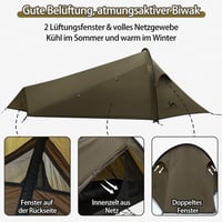 TOMOUNT Ultralight 1 személyes vízálló bivy sátor trekking kempingezéshez 2