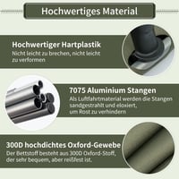 TOMOUNT ultralight alumínium kemping ágy, összecsukható hordozható kempingágy zöld - Green 4