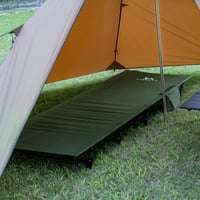 TOMOUNT ultralight alumínium kemping ágy, összecsukható hordozható kempingágy zöld - Green 7