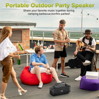 Prenosný Bluetooth reproduktor TOMPROAD 120W špičkový výkon (80W RMS), párovanie TWS, hlboké basy, Hi-Fi, vodoodolnosť IPX6, DSP boombox na vonkajšie použitie, čierny 6