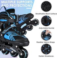 TOMSHOO Inline Roller Skates LED Kerekekkel, Állítható Méret, Gyerekek és Felnőttek 5