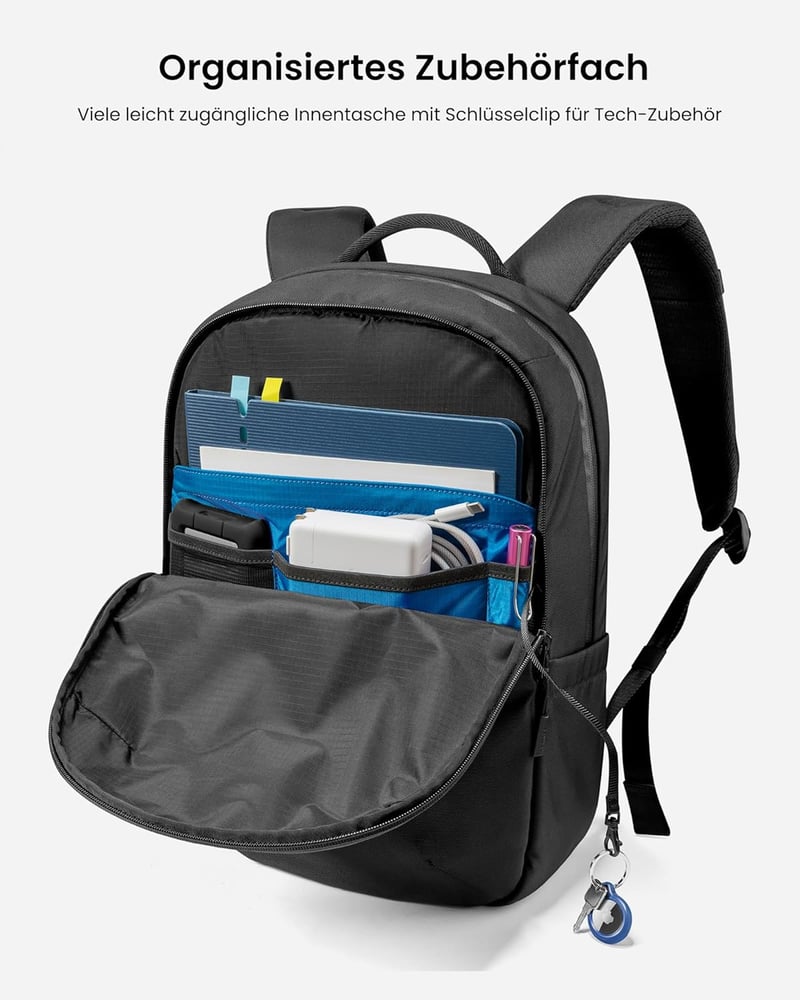 tomtoc 15,6" Laptop Hátizsák 20L Fekete Munka Napi Használat