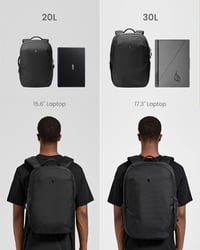 tomtoc 15,6" Laptop Hátizsák 20L Fekete Munka Napi Használat 2