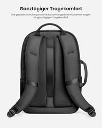 tomtoc 15,6" Laptop Hátizsák 20L Fekete Munka Napi Használat 7
