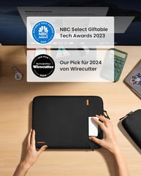 tomtoc 360 fok laptop táska tok 16 hüvelykes MacBook Pro, ASUS Vivobook 16 tartozék zsebbel sötétszürke 2
