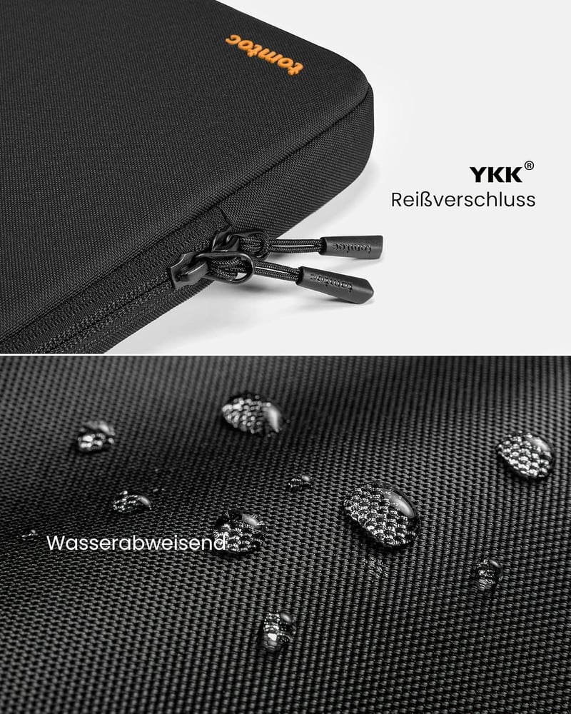 tomtoc 360 fok laptop táska tok 16 hüvelykes MacBook Pro, ASUS Vivobook 16 tartozék zsebbel sötétszürke