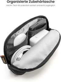 tomtoc 360 fok laptop táska tok 16 hüvelykes MacBook Pro, ASUS Vivobook 16 tartozék zsebbel sötétszürke 4