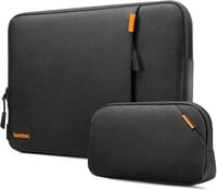 tomtoc 360 fok laptop táska tok 16 hüvelykes MacBook Pro, ASUS Vivobook 16 tartozék zsebbel sötétszürke 1