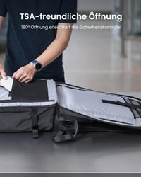 tomtoc 38L utazási hátizsák TSA zárral, 15,6-17,3" laptop, fedélzeti poggyász 4
