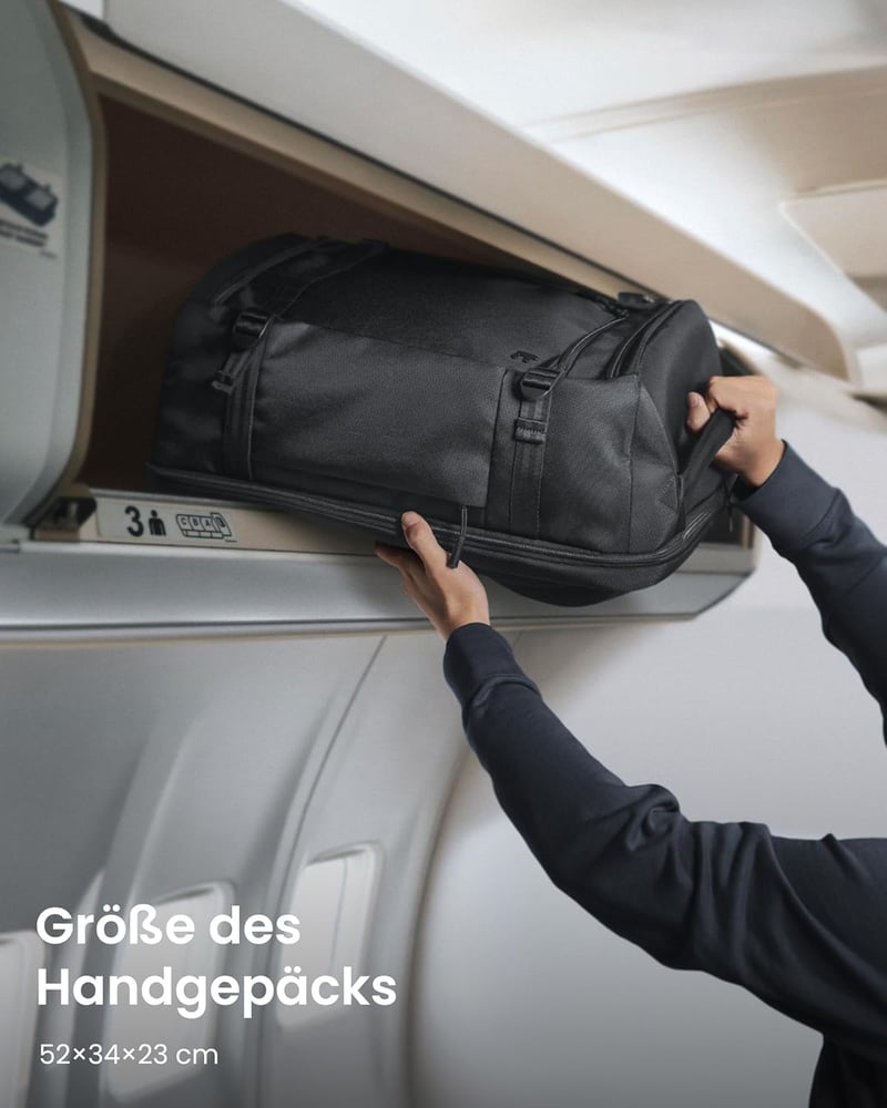 tomtoc 38L utazási hátizsák TSA zárral, 15,6-17,3" laptop, fedélzeti poggyász