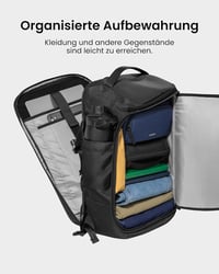 tomtoc 38L utazási hátizsák TSA zárral, 15,6-17,3" laptop, fedélzeti poggyász 3