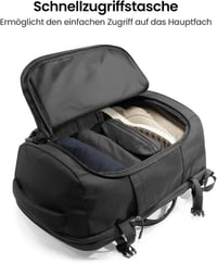tomtoc 40L Utazó Hátizsák TSA Barát Kézipoggyász 15.6-17 Colos Laptophoz, Repülőgépre Vihető Vízlepergető Táska Hétvégi Utazásokhoz 4