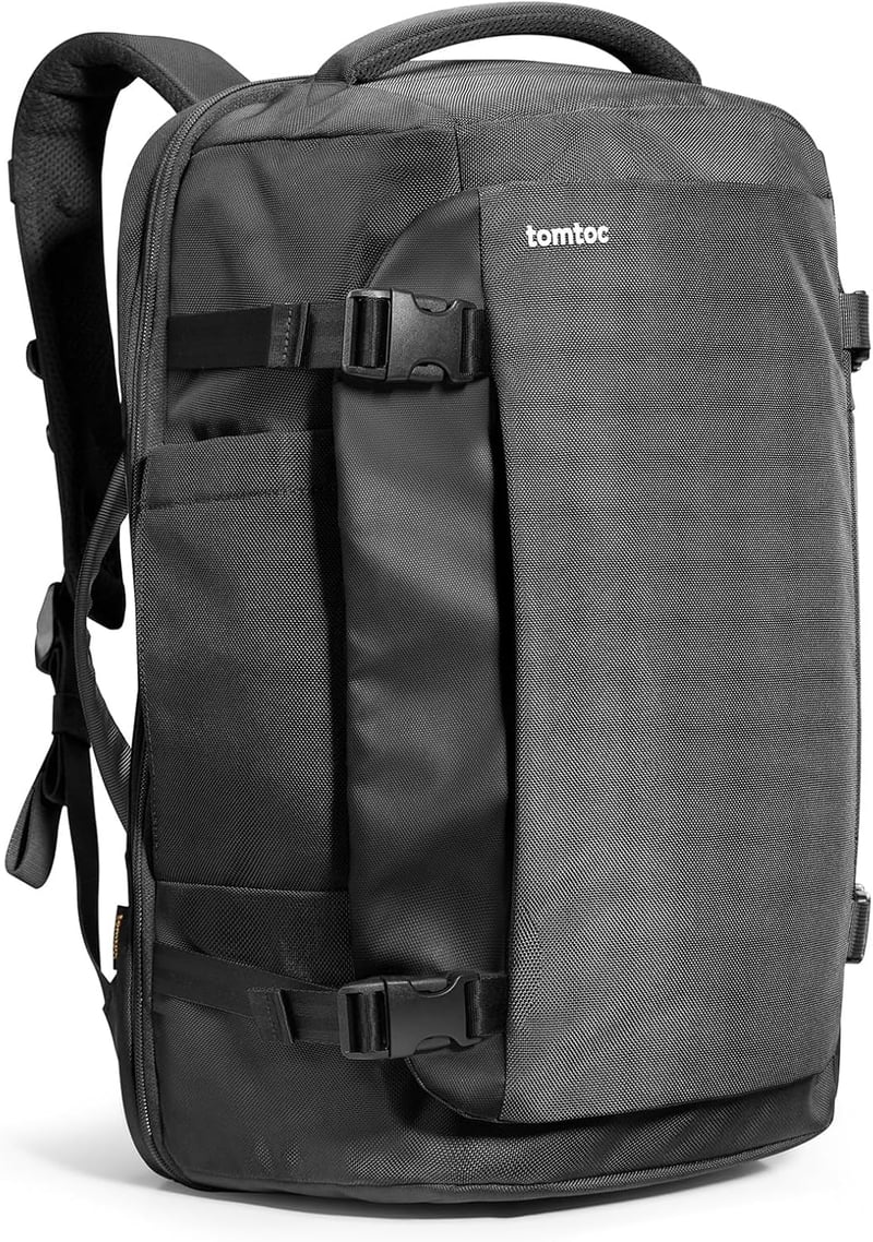 tomtoc 40L Utazó Hátizsák TSA Barát Kézipoggyász 15.6-17 Colos Laptophoz, Repülőgépre Vihető Vízlepergető Táska Hétvégi Utazásokhoz