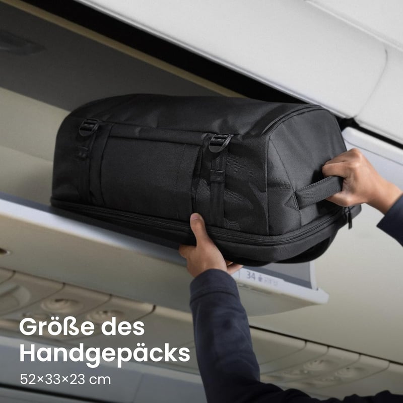 tomtoc 40L Utazó Hátizsák TSA Barát Kézipoggyász 15.6-17 Colos Laptophoz, Repülőgépre Vihető Vízlepergető Táska Hétvégi Utazásokhoz