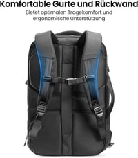 tomtoc 40L Utazó Hátizsák TSA Barát Kézipoggyász 15.6-17 Colos Laptophoz, Repülőgépre Vihető Vízlepergető Táska Hétvégi Utazásokhoz 6