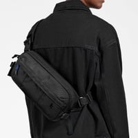 tomtoc 5,5 l crossbody taška pre mužov, ramenná taška z Cordura nylonu, kompatibilná s iPad Mini, ROG Ally X, Steam Deck, vodoodolná, čierna 9