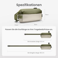 tomtoc Explorer-T21 férfi válltáska 3L, vízálló EDC crossbody táska iPad Mini 7-hez, olívazöld - S, Olive Green 7