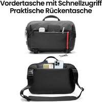 tomtoc Férfi Válltáska 13-14" Laptop MacBook Air M5/M4 Pro Max Fekete 5