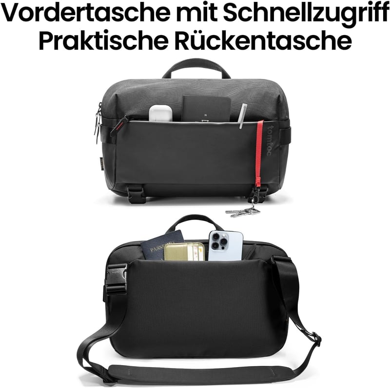 tomtoc Férfi Válltáska 13-14" Laptop MacBook Air M5/M4 Pro Max Fekete