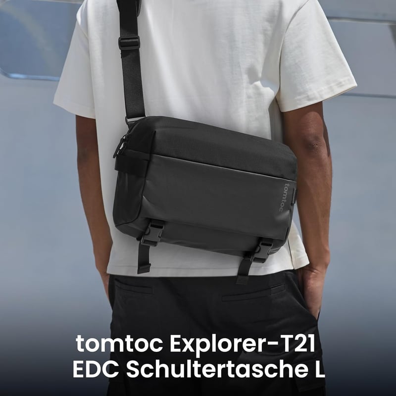 tomtoc Férfi Válltáska 13-14" Laptop MacBook Air M5/M4 Pro Max Fekete