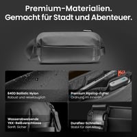 tomtoc Premium 3L Sling Bag férfi válltáska iPad mini 7 és Switch 2 kompatibilis 4